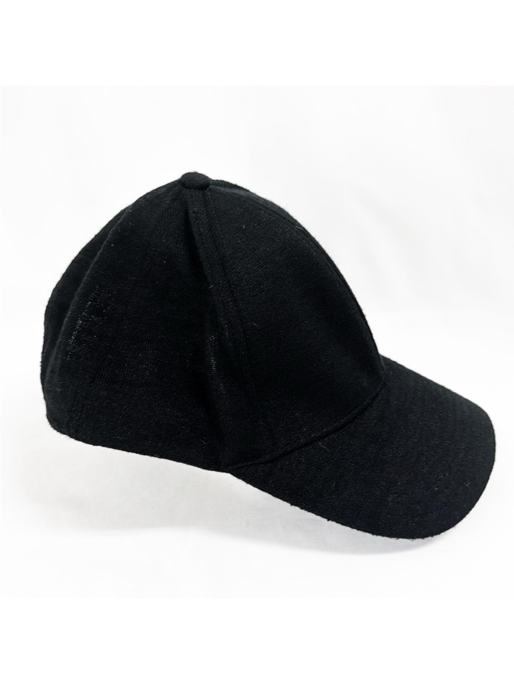 WILFRED FREE Black Knit Baseball Hat With Adjustable Back One Size